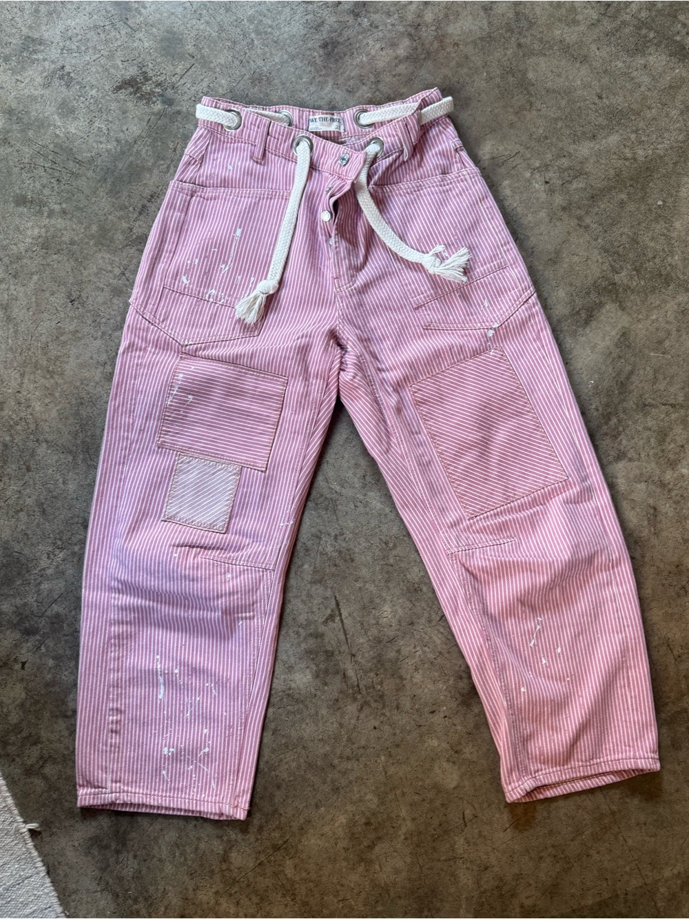 Free People We The Free Moxie Railroad Low-Slung Jeans size 28 - Picture 1 of 8